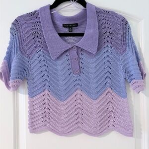 Blue Blush Crochet Swirl Ombré